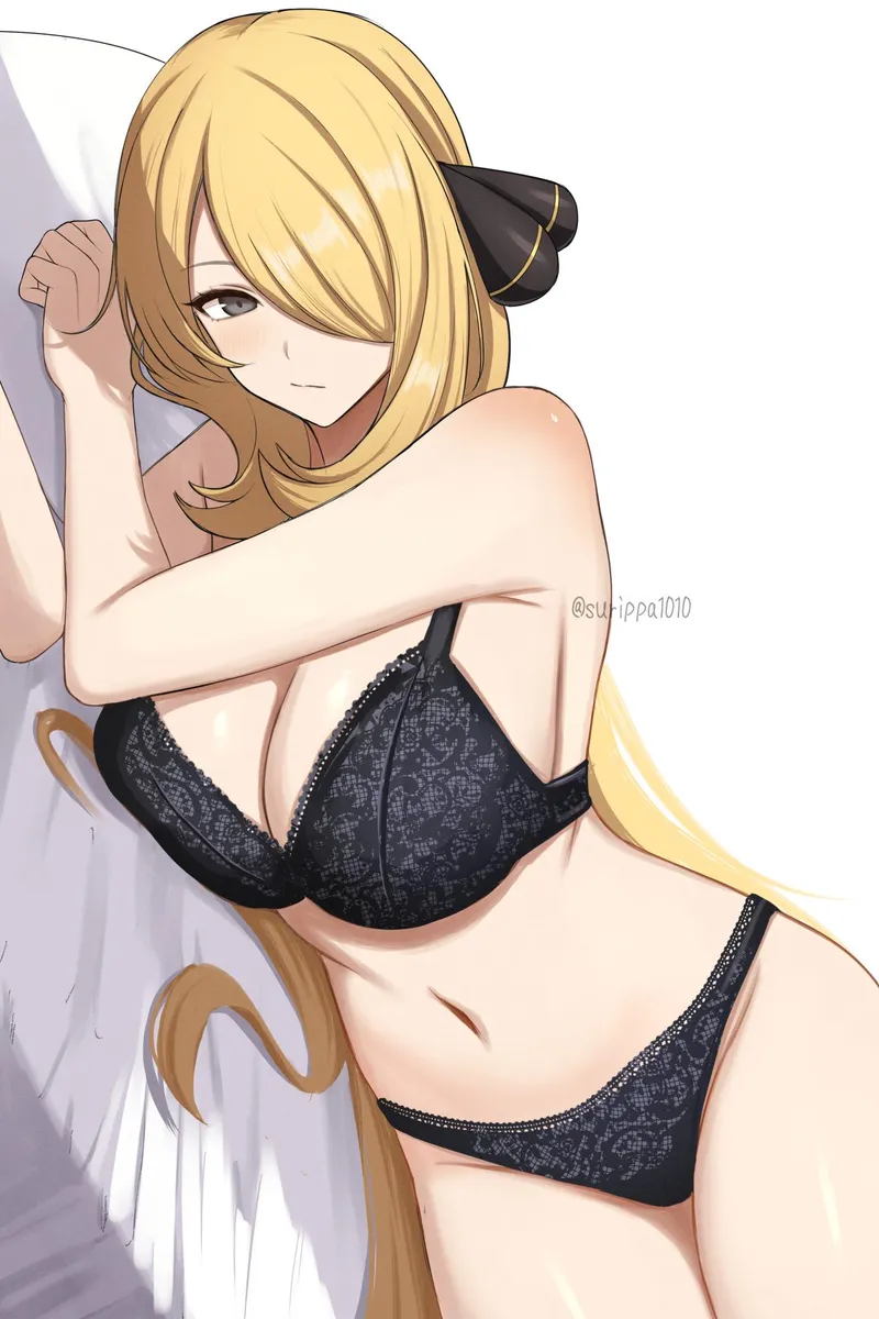 Thumbnail Lingerie Cynthia [Pokemon] | Embrace OppaiLove Creation by A_MASSIVE_PERVERT