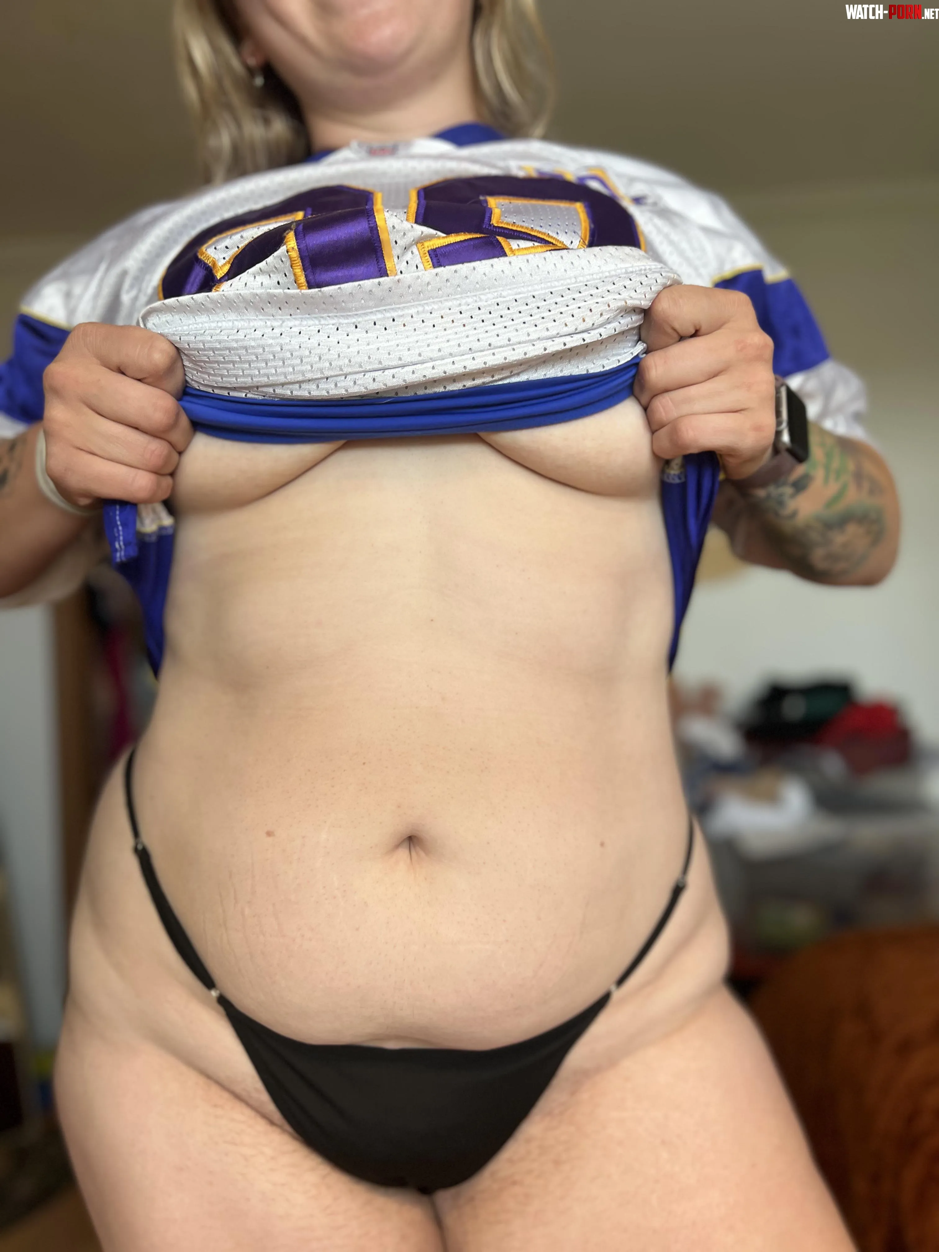 If my Vikings lose tonight, then I'll takeoff this jersey. by QUEENBAVM0RDA