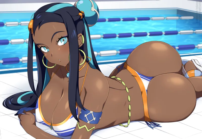 Thumbnail Poolside Temptation: Nessa Makes a Splash by Linda Rose