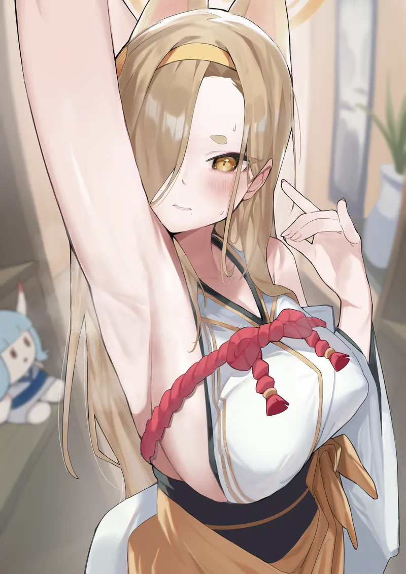 Thumbnail Kaho's Pits Emitting Pheromones in Blue Archive - An Anime Armpits Analysis