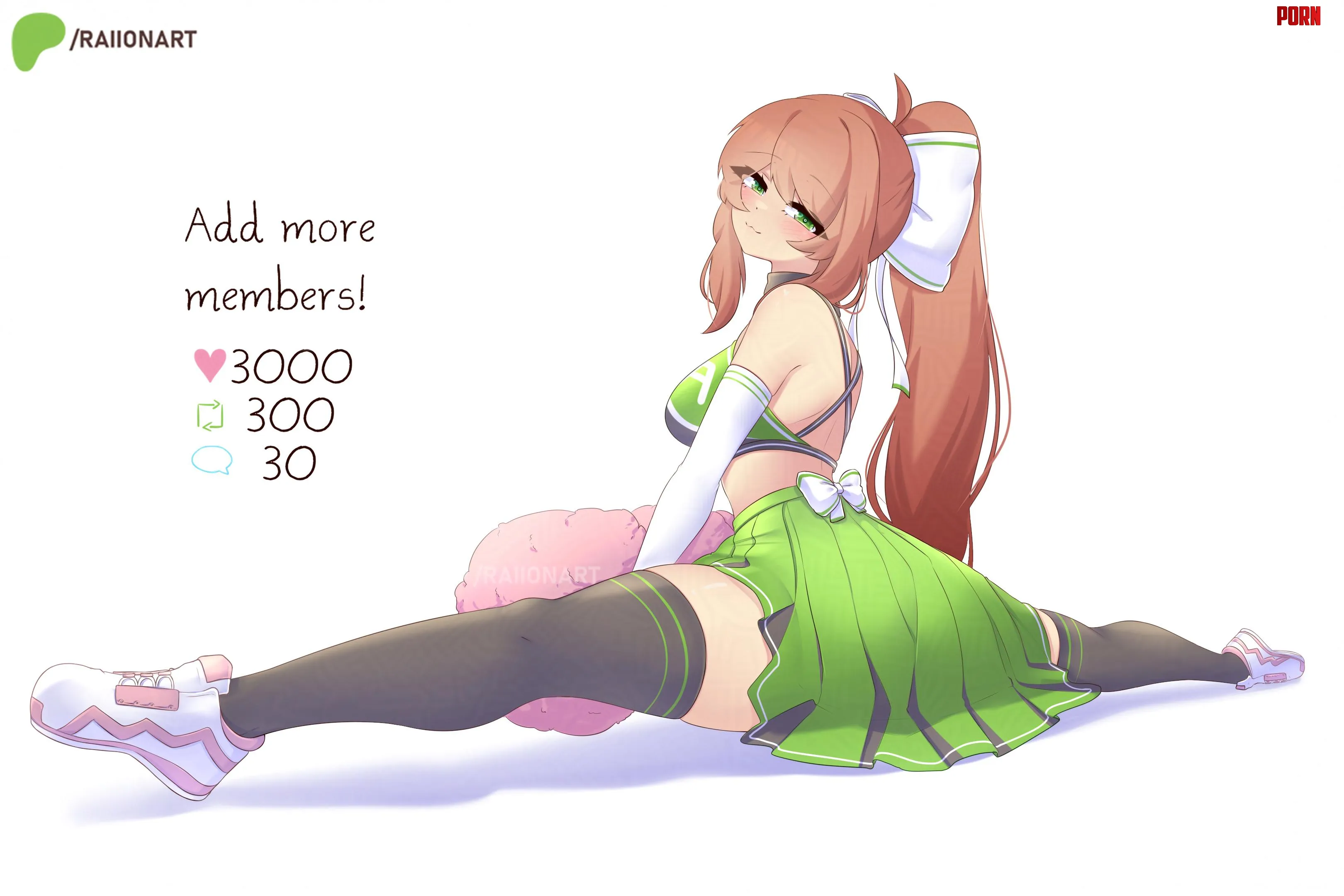 Cheerleader Monika (RaionArt on Reddit) by TheDerpSpoon