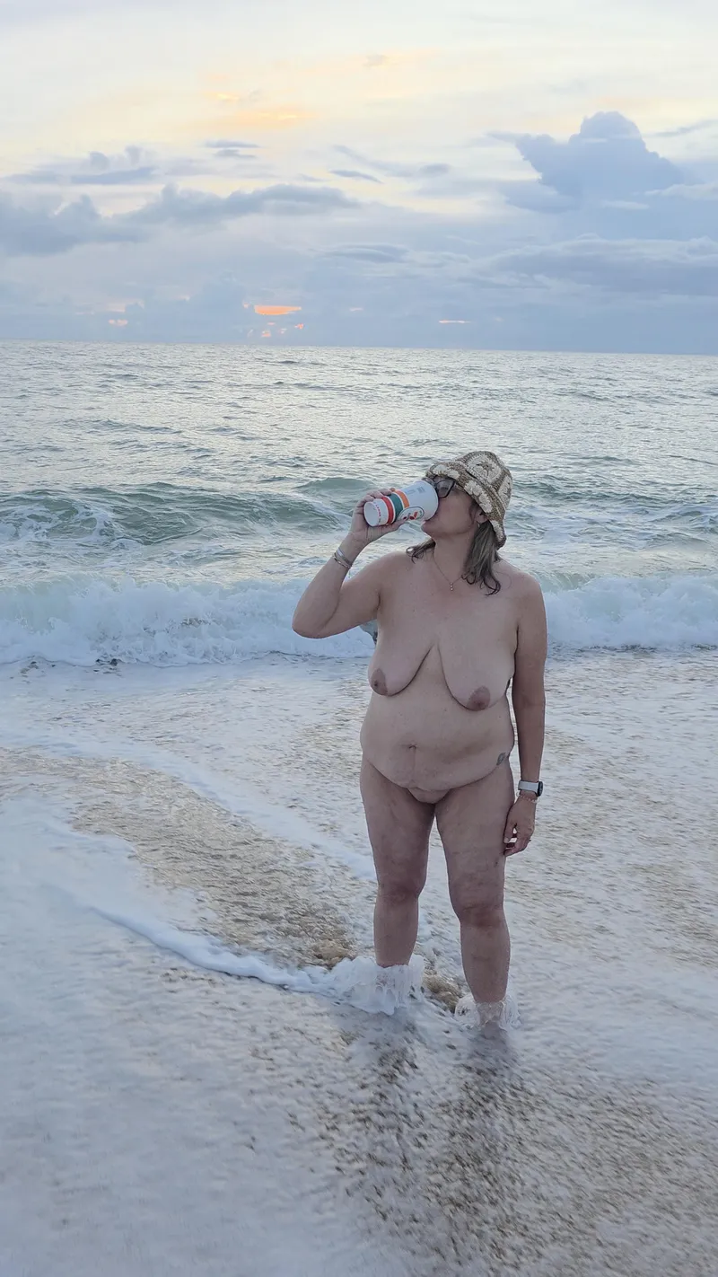 Thumbnail Morning Coffee at Apollo Nude Beach: BBW Nudist Weekend Getaway