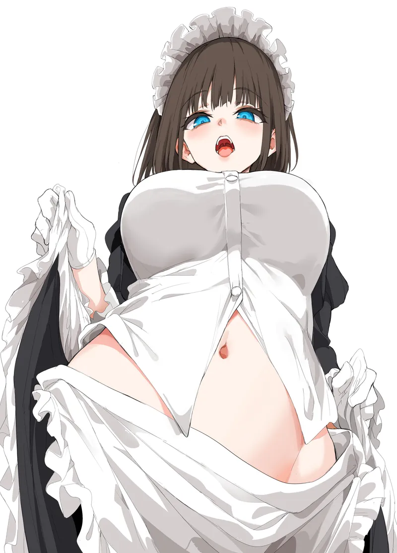 Thumbnail Maid showing off her tummy by marxsander2016