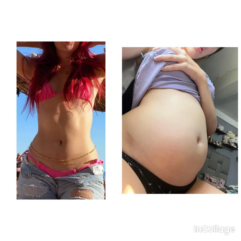 Thumbnail Wow wow how beautiful before and after 😍❤️ every day bigger and more aligned what do you think? 😊😊😍 do you like my belly a lot? ❤️ by Odd_Piglet7905
