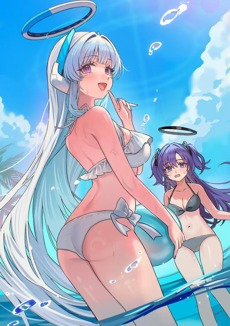 Thumbnail Sea Breeze Yuuka and Noa - Smoradarle | swimsuithentai
