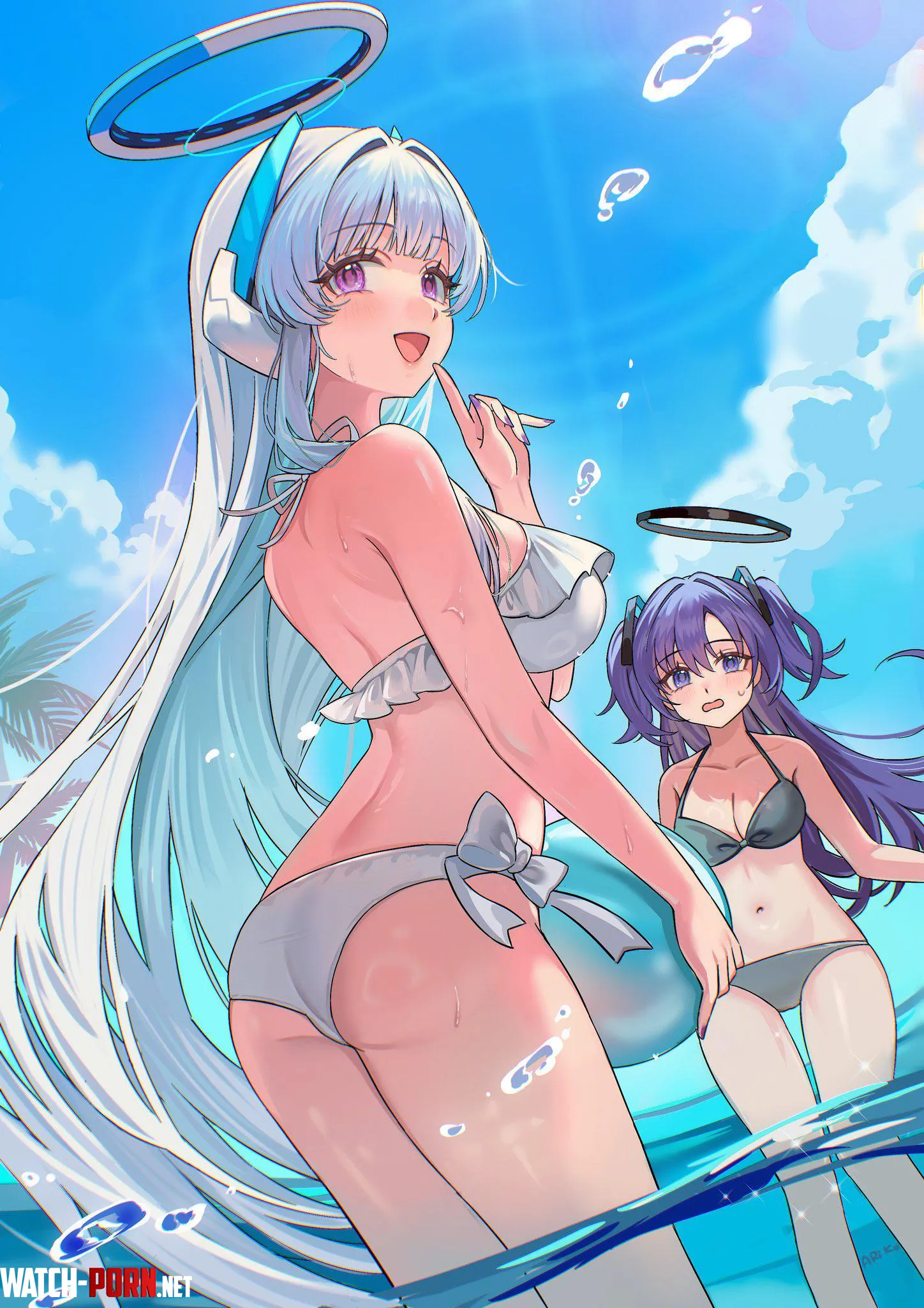 Sea Breeze Yuuka and Noa [Blue Archive] by Smoradarle