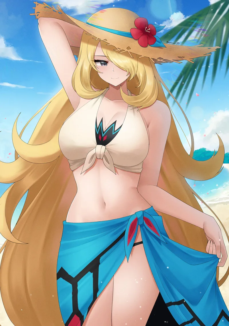 Thumbnail Summer Cynthia [Pokemon] by A_MASSIVE_PERVERT