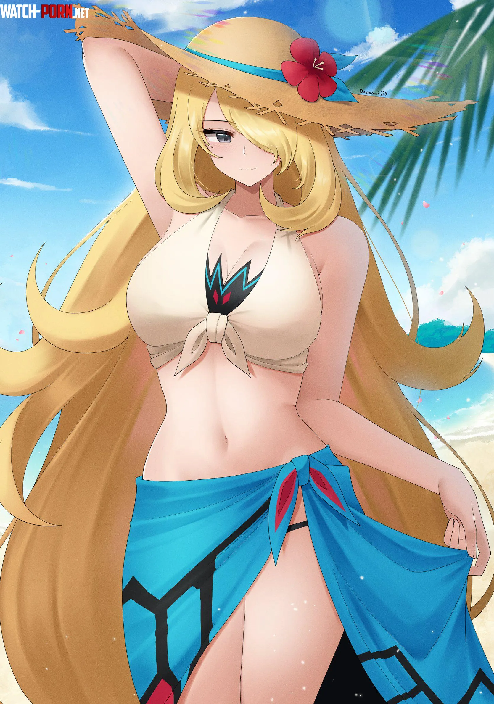 Summer Cynthia [Pokemon] by A_MASSIVE_PERVERT