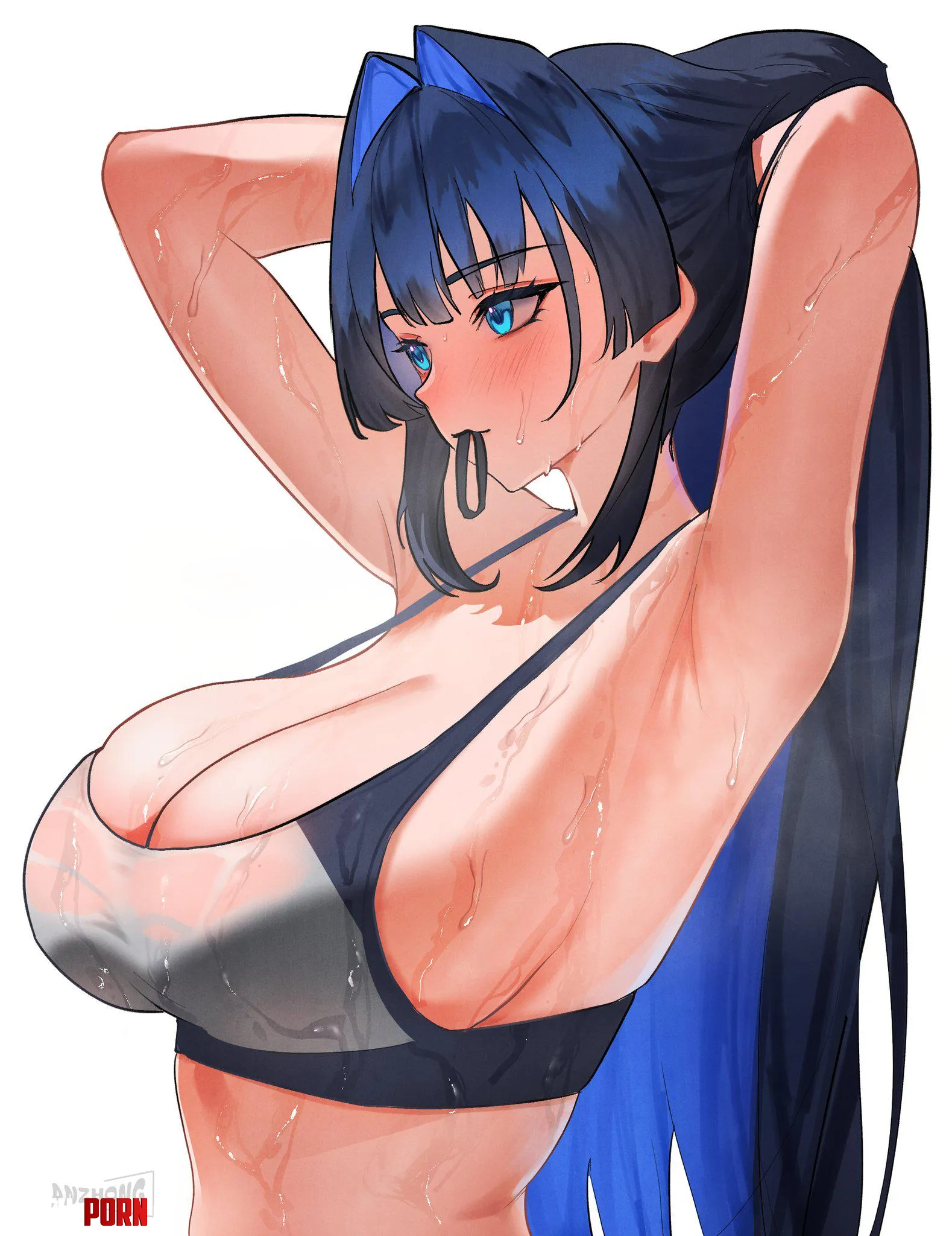 Sweaty Kronii [Hololive] by xSaviour_N