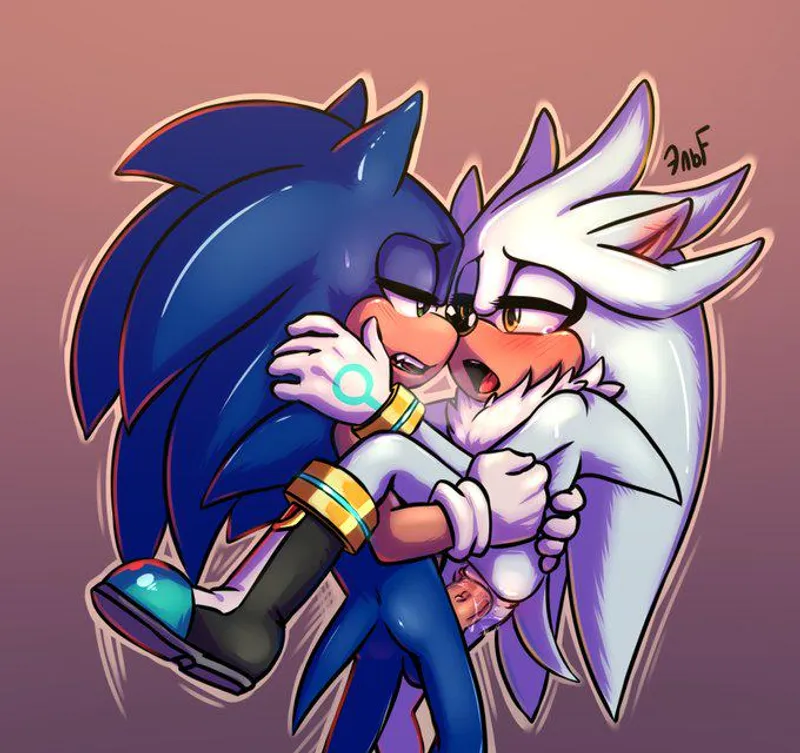 Thumbnail Intimate Gaze between Sonic and Silver: A Krazyelf Creation | SonicPorn