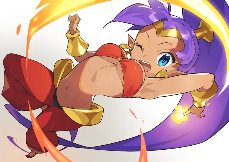 Thumbnail Fire-Wielding Half-Genie [Shantae] Revealed by hizano kinniku | Author: 4as