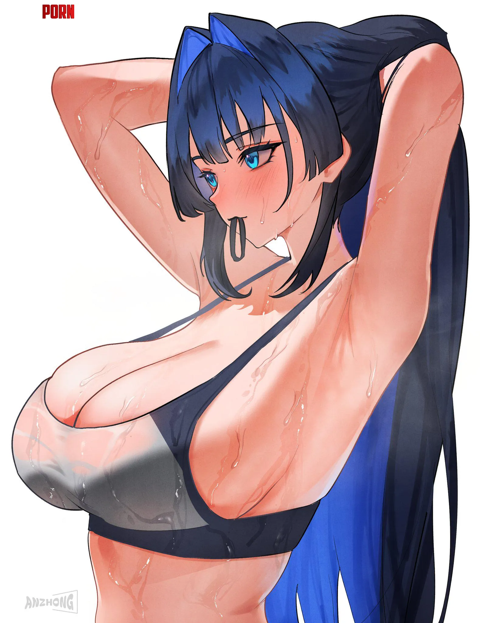 Sweaty Kronii [Hololive] by xSaviour_N