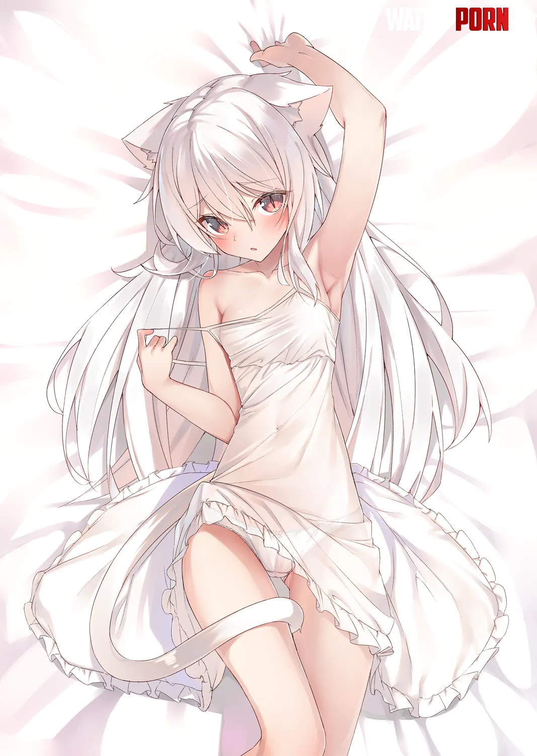 Shironeko in bed (by Shiro Youdzuki) by Arcaeca2