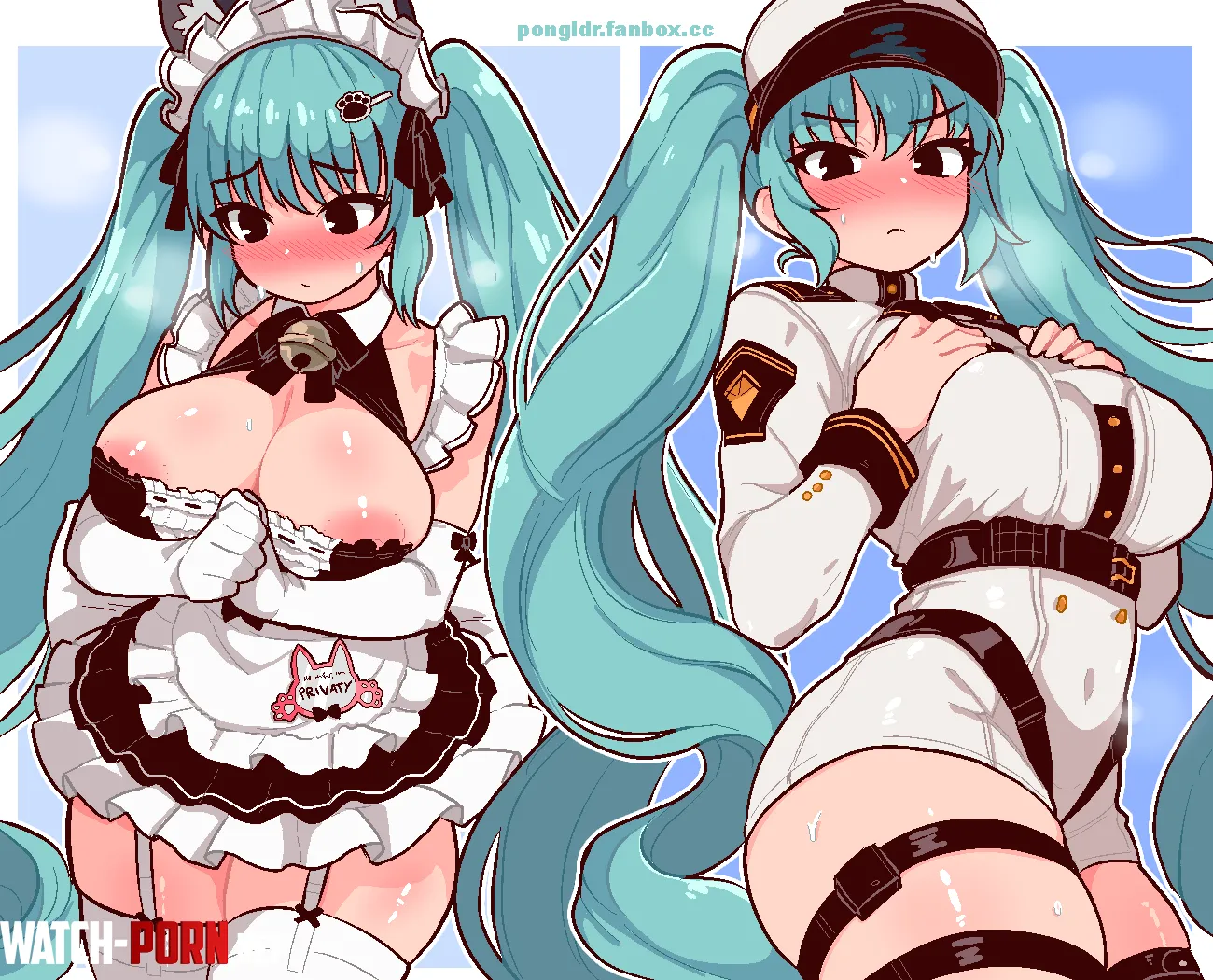 Maid Privaty and Normal Privaty (pongldr) [Goddess of Victory: Nikke] by llamanatee