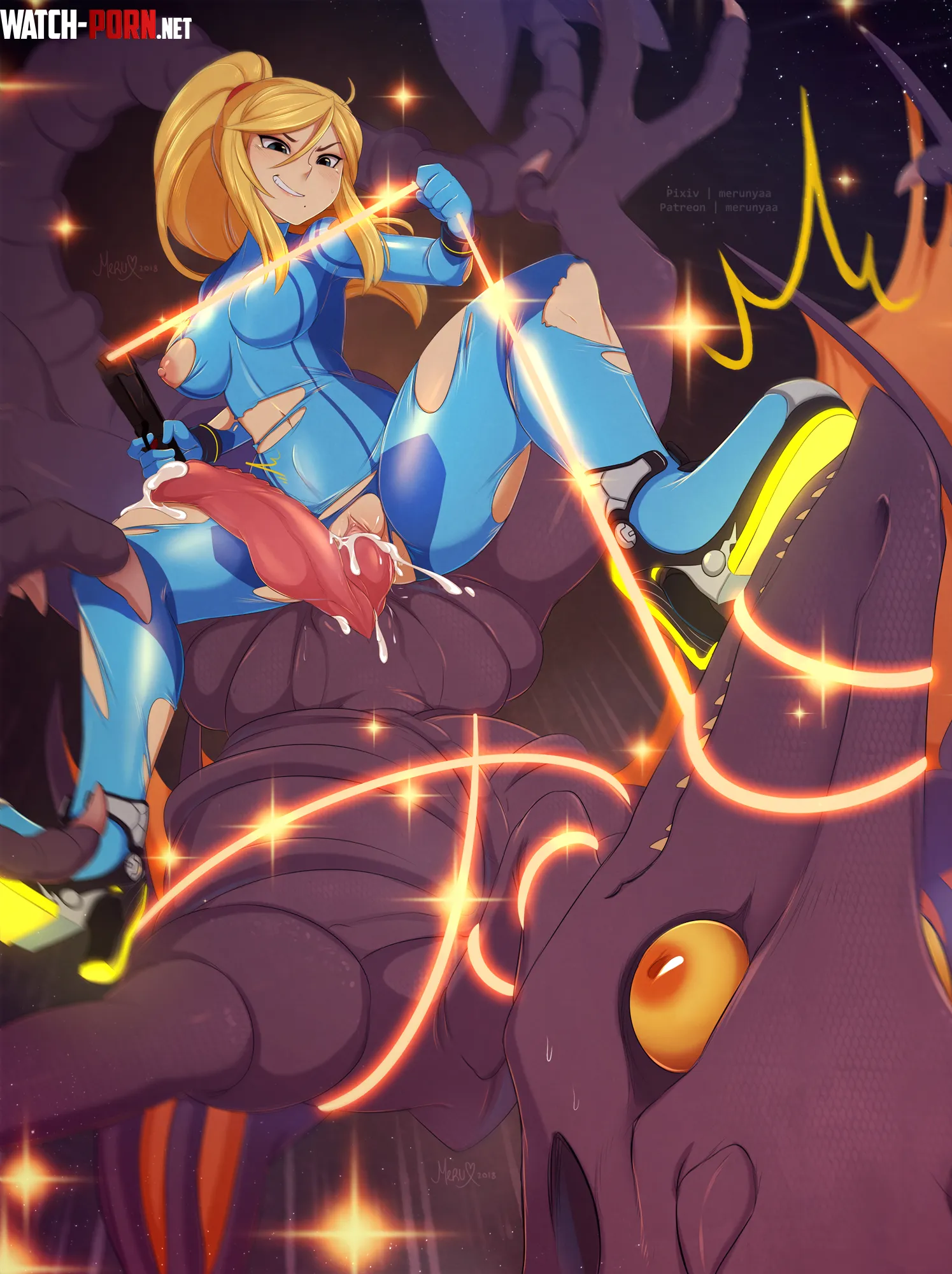 There's not enough material of women being the ones in control, IMO. How many of you want to dom massive beast cock like Samus here, instead of just being his fuck toy? [Merunyaa] by Beast_cuck
