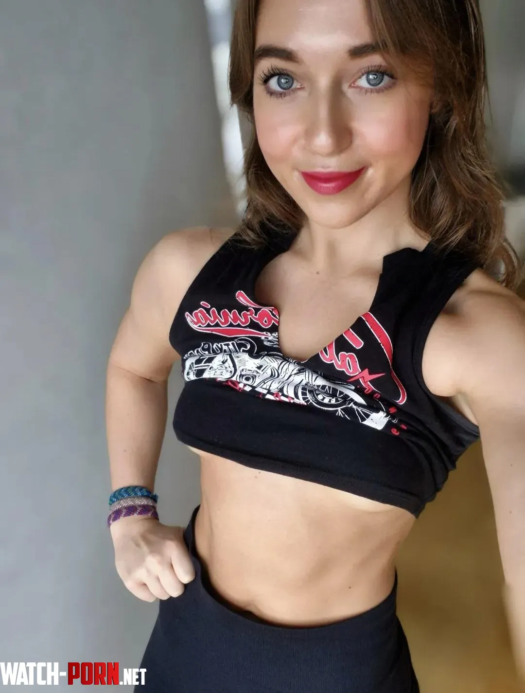 Itty bitty titties and a glimpse of abs by QueenKongFitness
