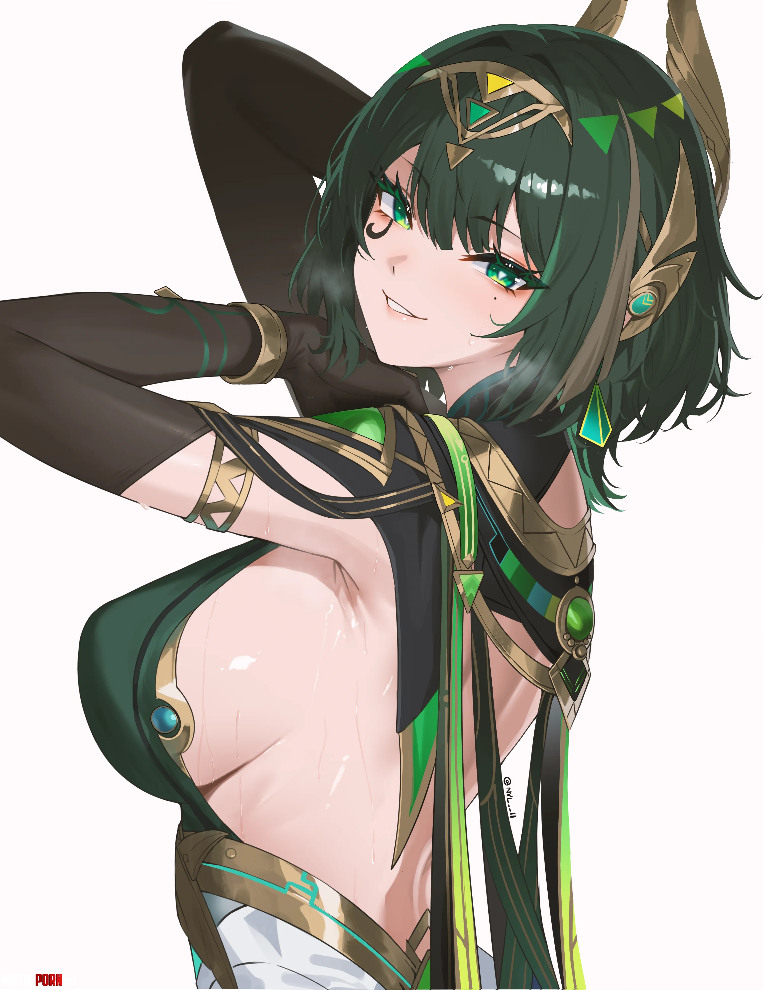Nefer from side (Nvl / Nvl__11) [Genshin Impact] by elegantloveglimmer