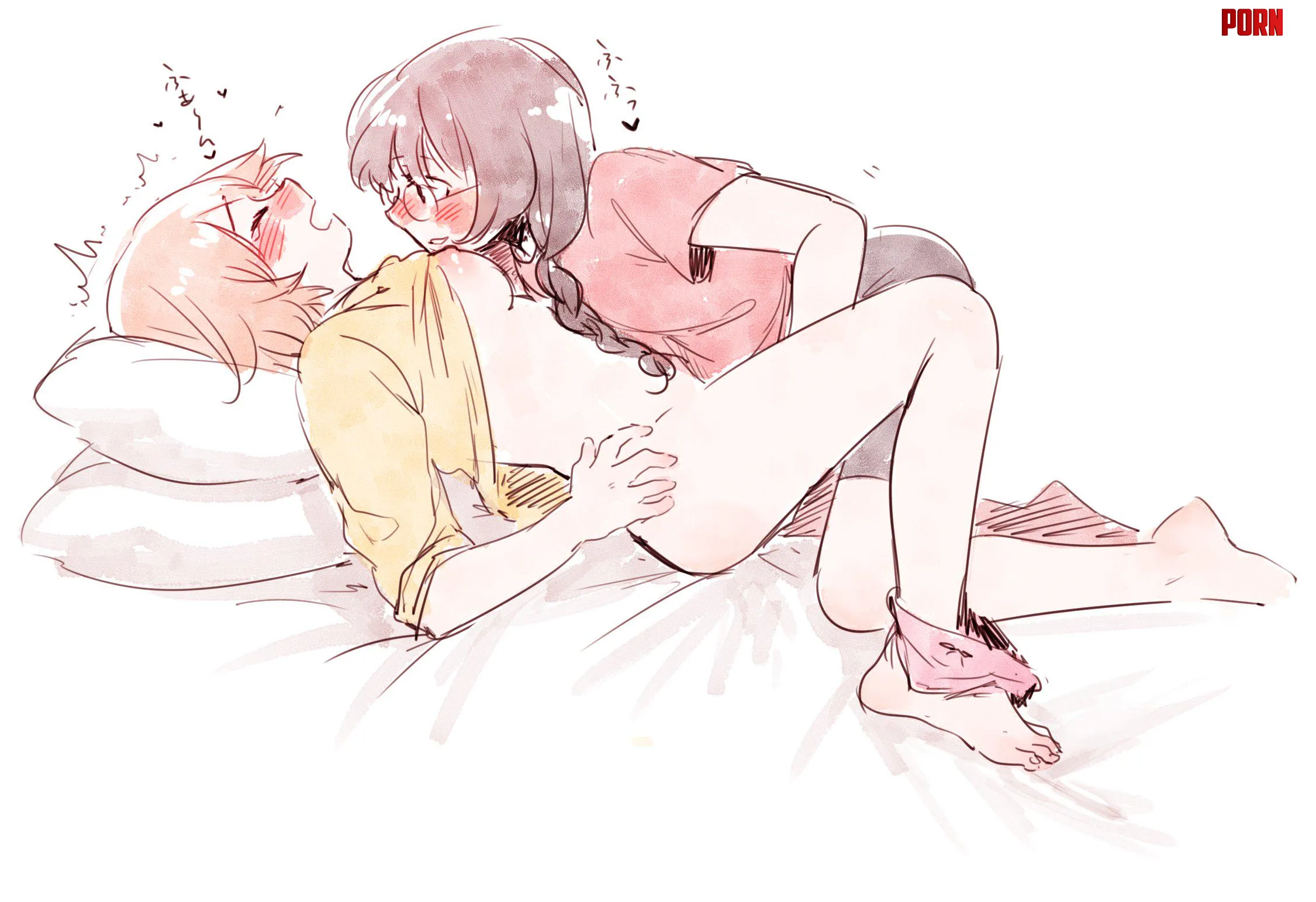 Fingered by her nerdy girlfriend (chadolbaegi) [Original] by HentaiDepartment