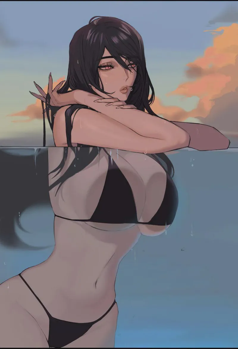 Thumbnail 'Watching the Sunset' - Dive into this Swimwear Moment | swimsuithentai