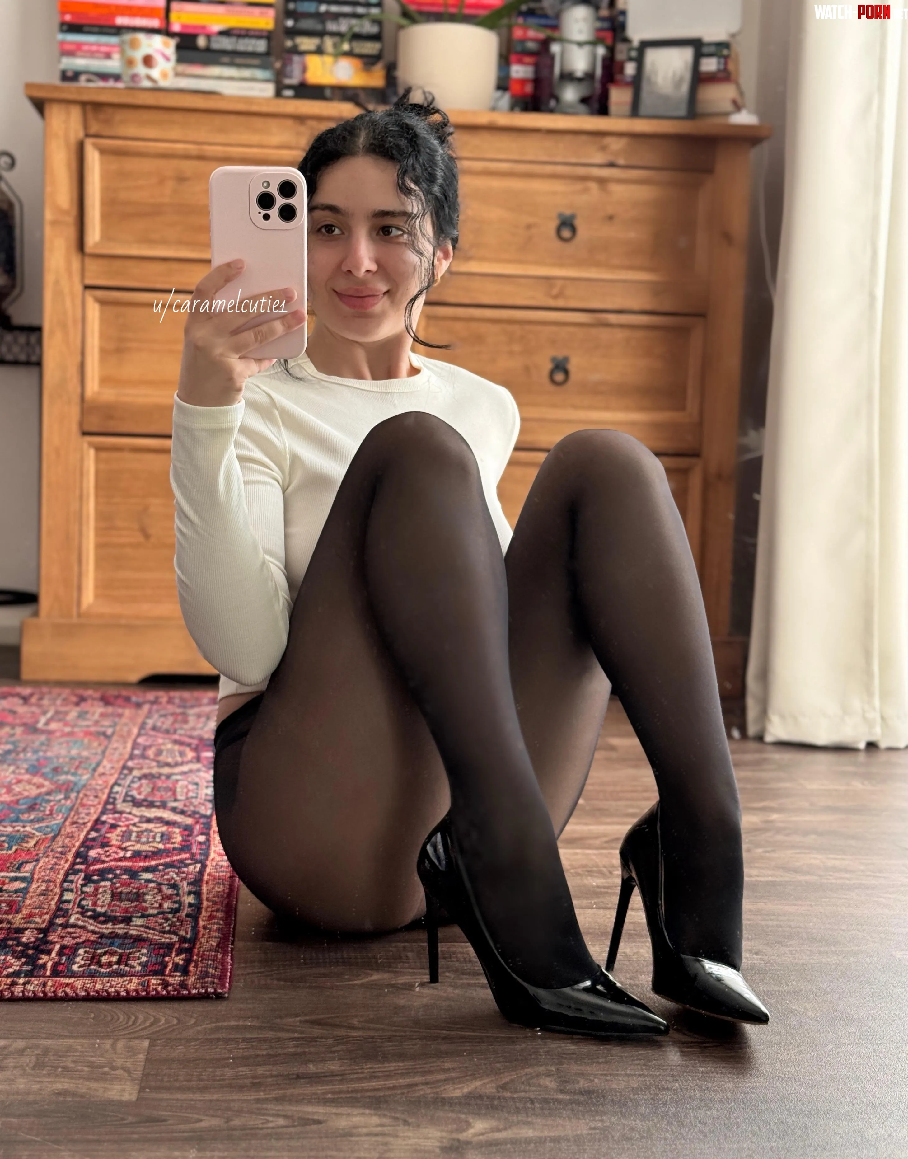 Sheer black tights are always a classic by caramelcutie1