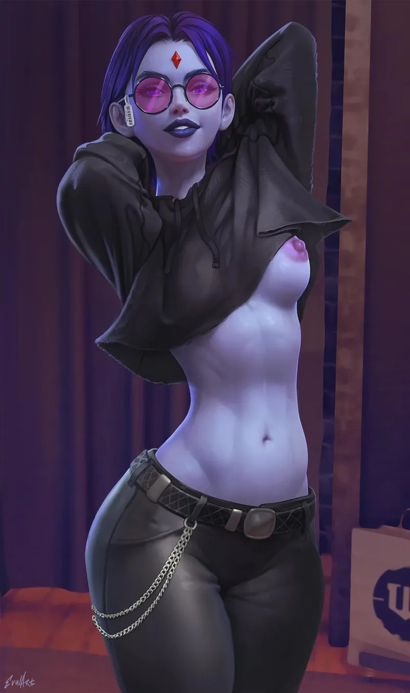 Thumbnail Raven's Revealing Moment: A Sensual Display | Realistic_Rough_8638