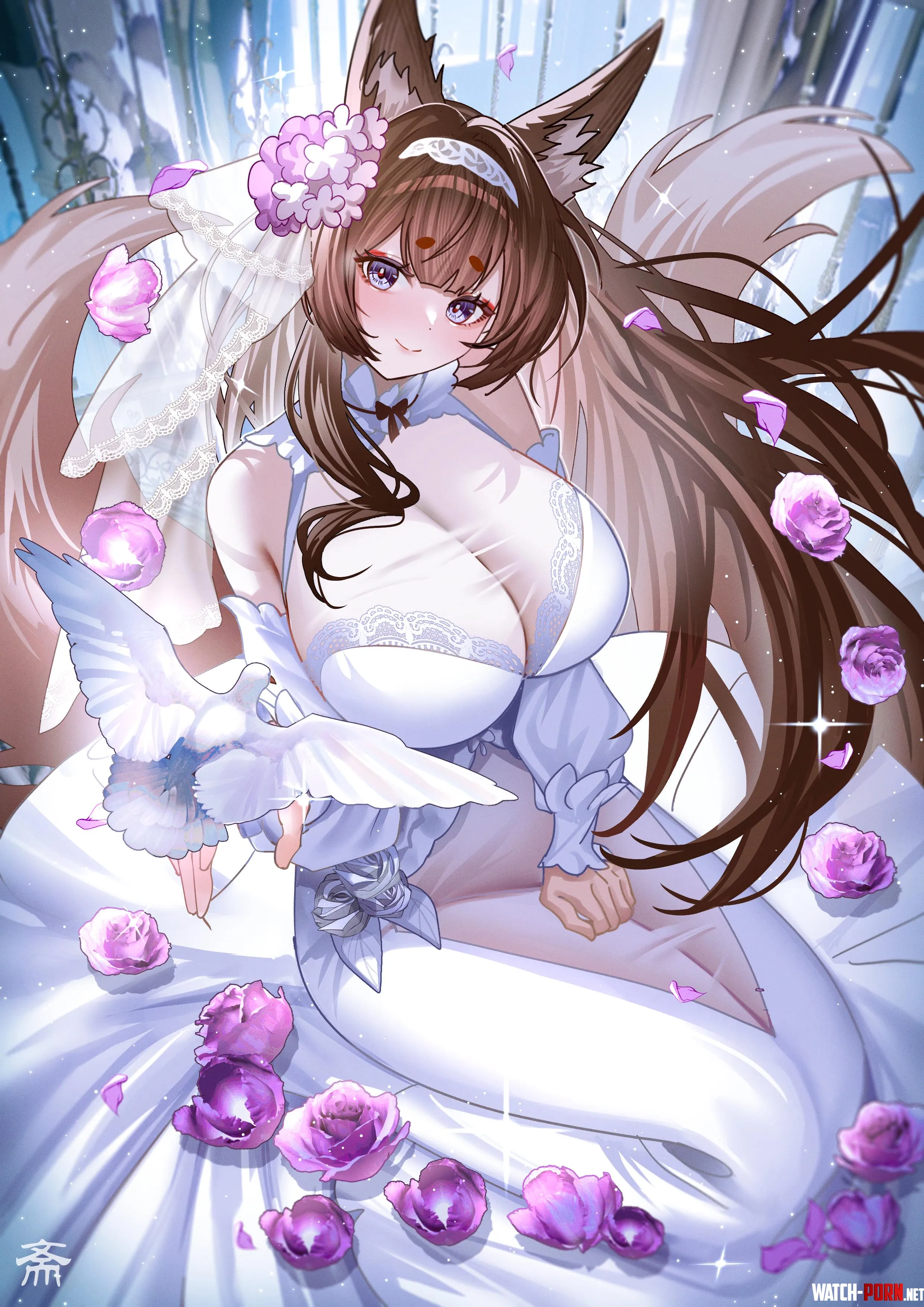 Amagi in wedding dress (碳酸 / szmmm303) [Azur Lane] by elegantloveglimmer