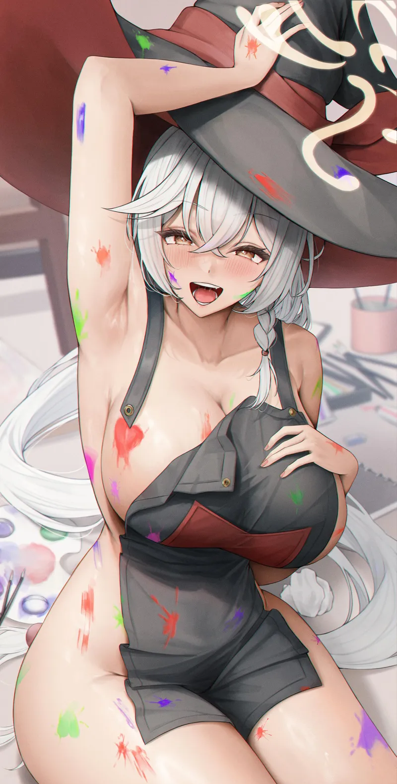 Thumbnail Painted Eri from Blue Archive by llamanatee in the BigAnimeTiddies Category