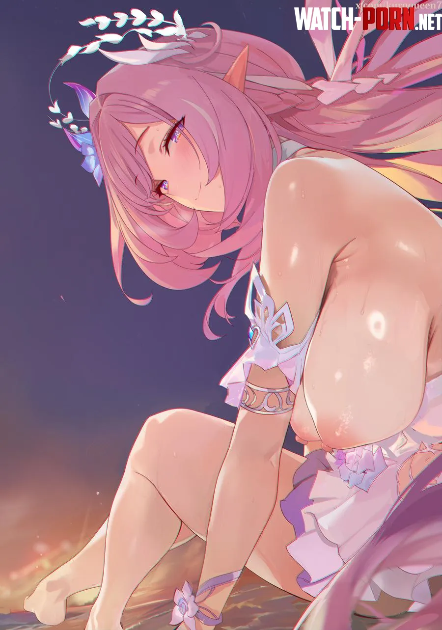 At the beach with Cyrene (MSK12003) [Honkai: Star Rail] by xSaviour_N