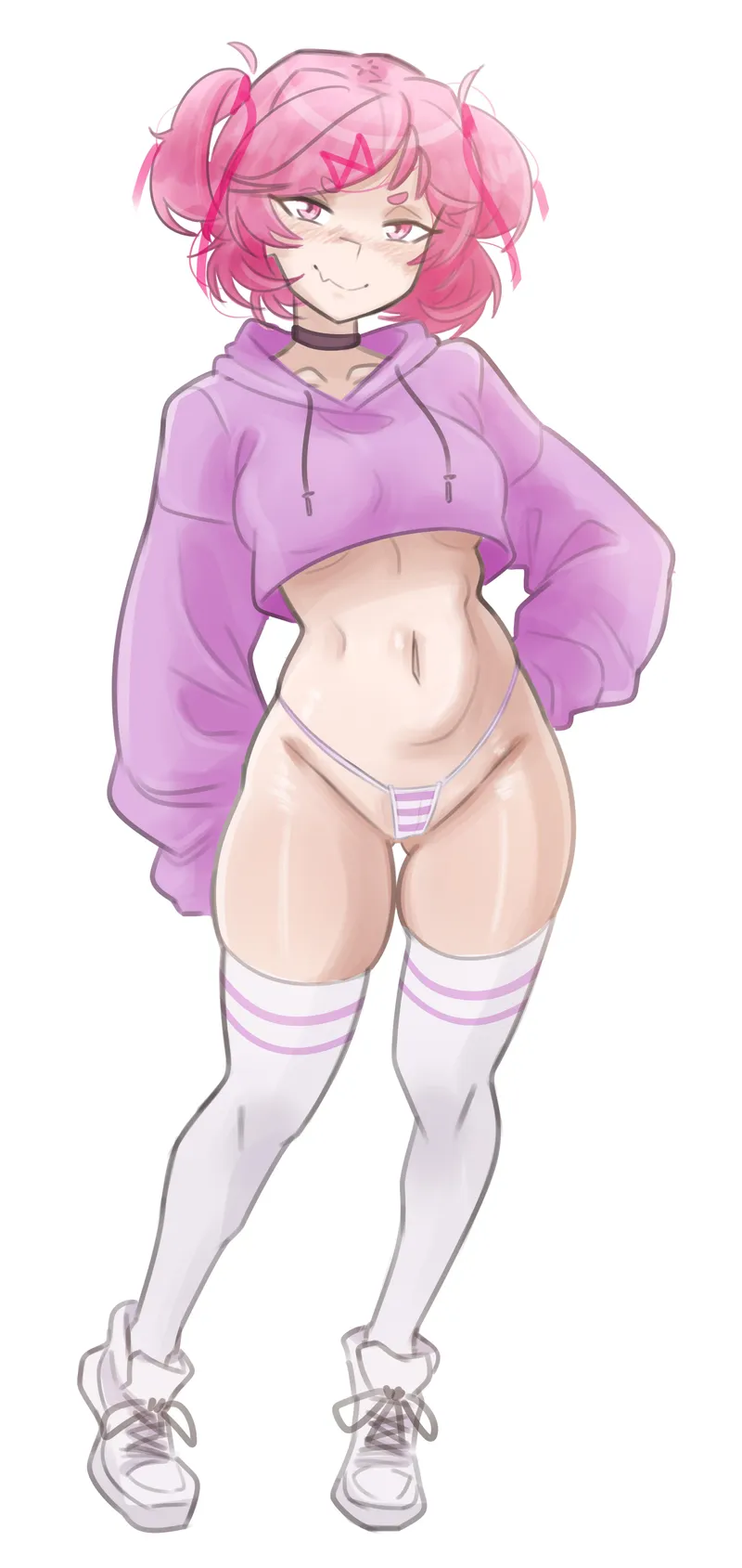 Thumbnail Ok_Path_8969's Natsuki Cropped Hoodie Tease in DDLCRule34
