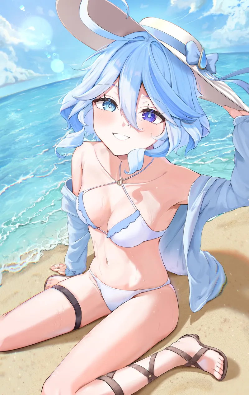 Thumbnail Seductive Swimsuit Furina Art from Genshin Impact by A_MASSIVE_PERVERT