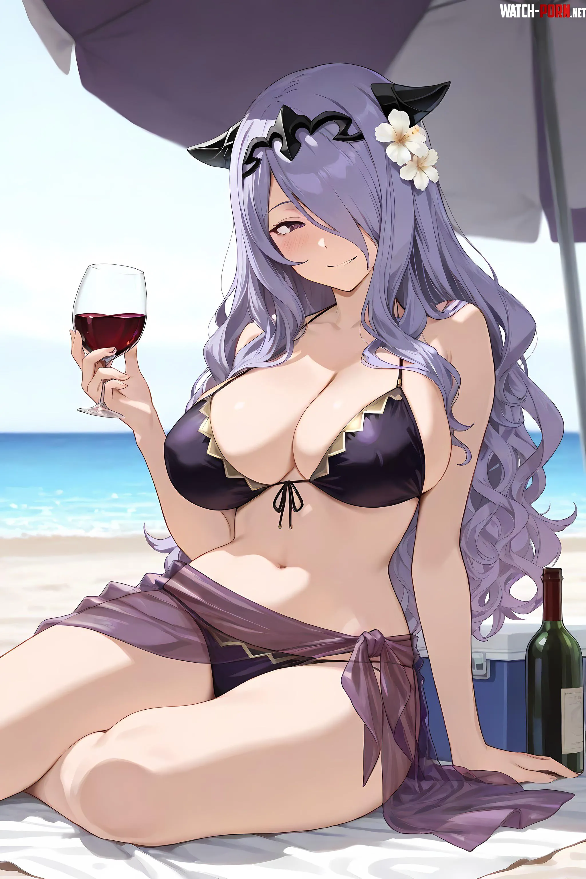 Camilla in the beach by PsychologicalHat2617