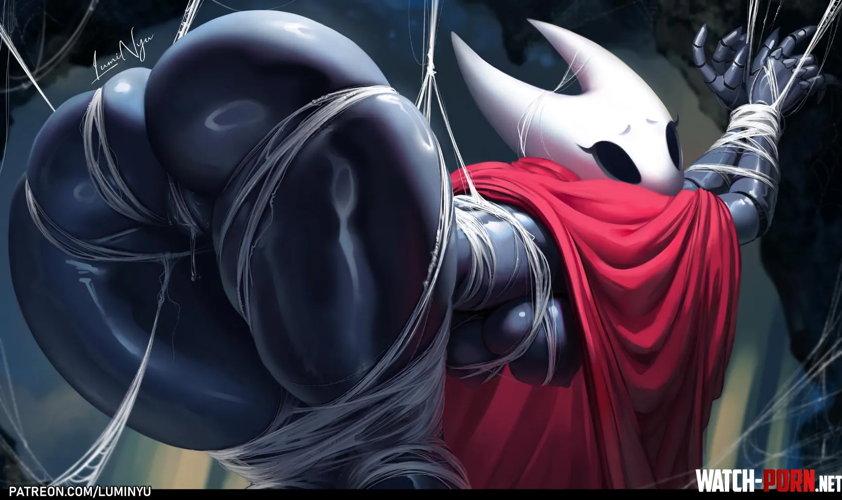 Hornet bound in a trap (luminyu) [Hollow Knight] by NautyNautilus