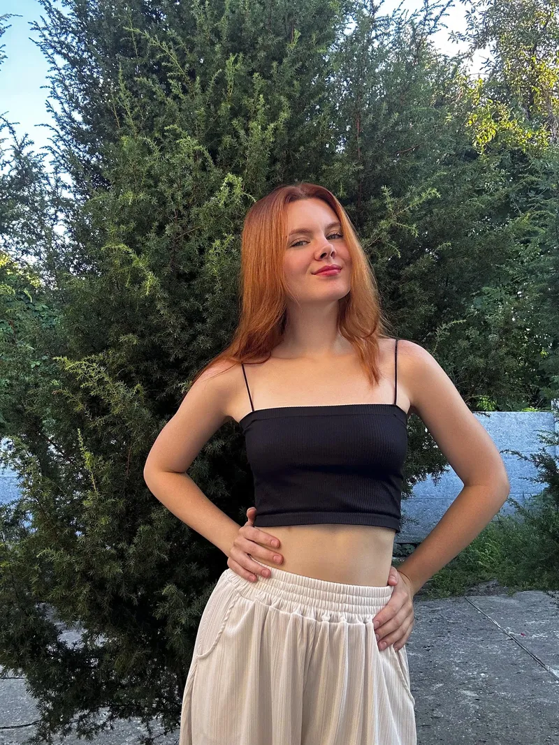 Thumbnail Embracing Garden Meditation - A Braless Neighbor's Tranquility
