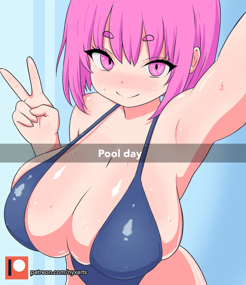 Thumbnail Pool Day Delight: Dive into BigAnimeTiddies Art