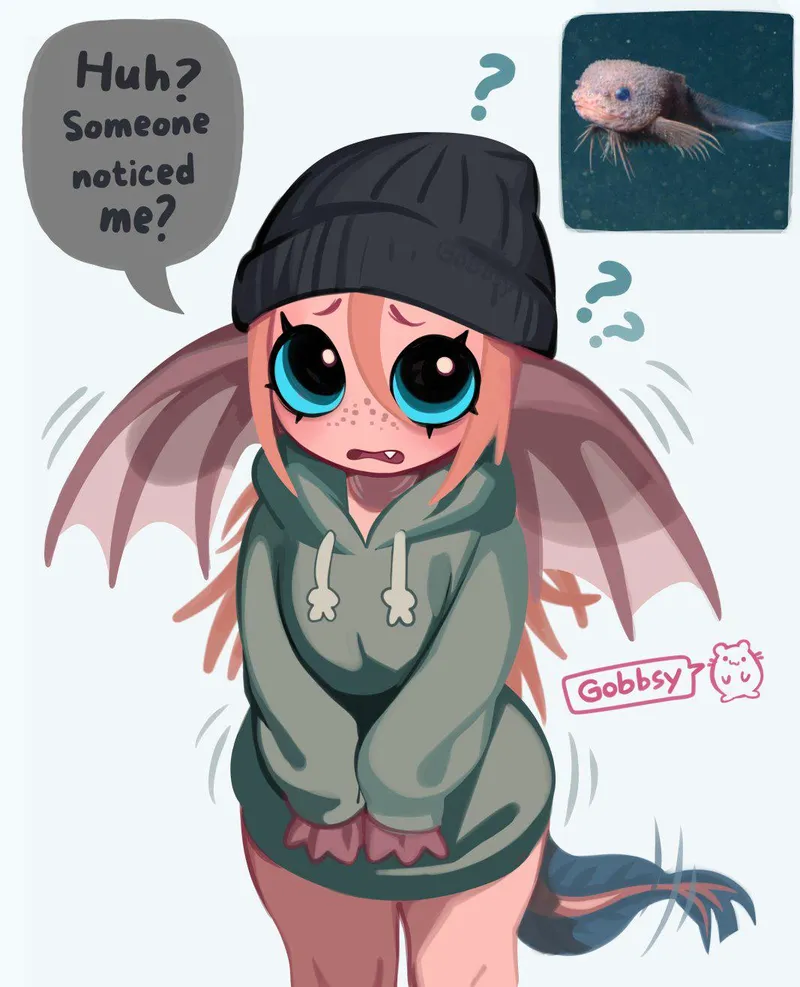 Thumbnail Drawmethatgoodstuff Showcases the Adorable Cute Snailfish in MonsterGirl