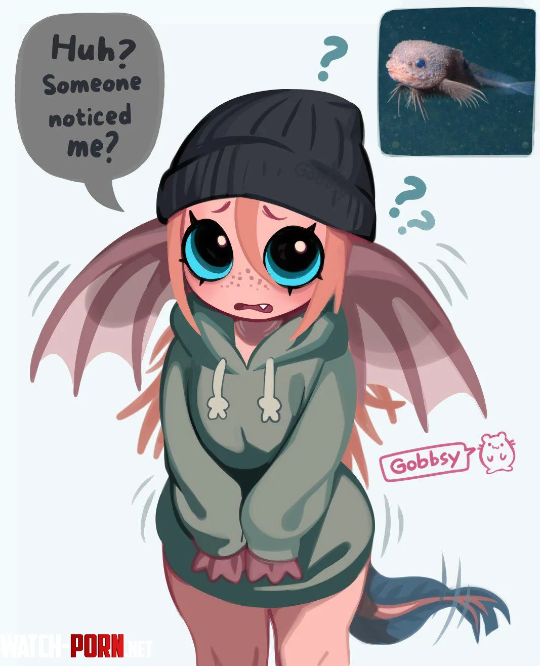 Cute Snailfish by drawmethatgoodstuff