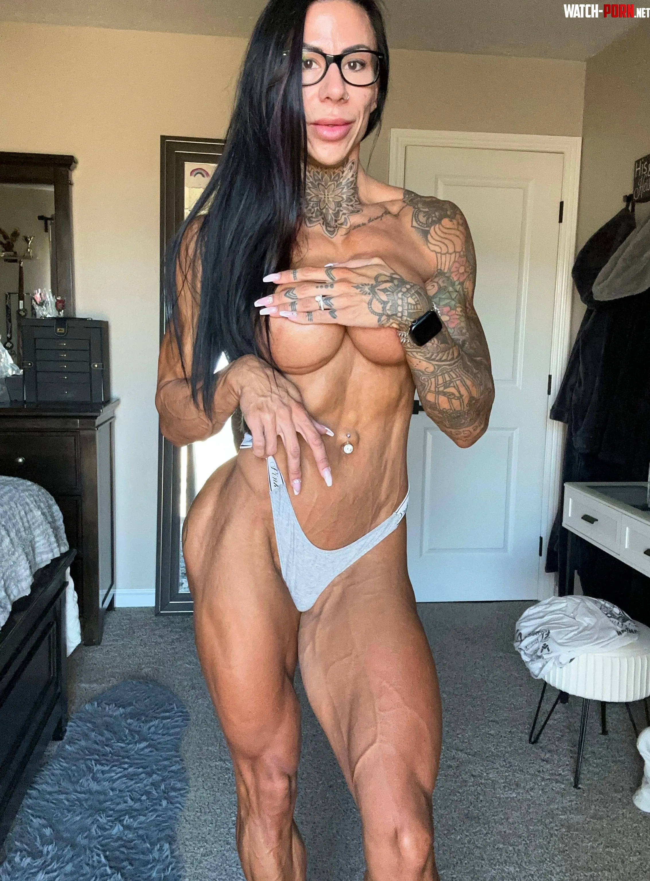 my arms can block my tits, but they can’t block how wet i am for u by gymgirlfriend