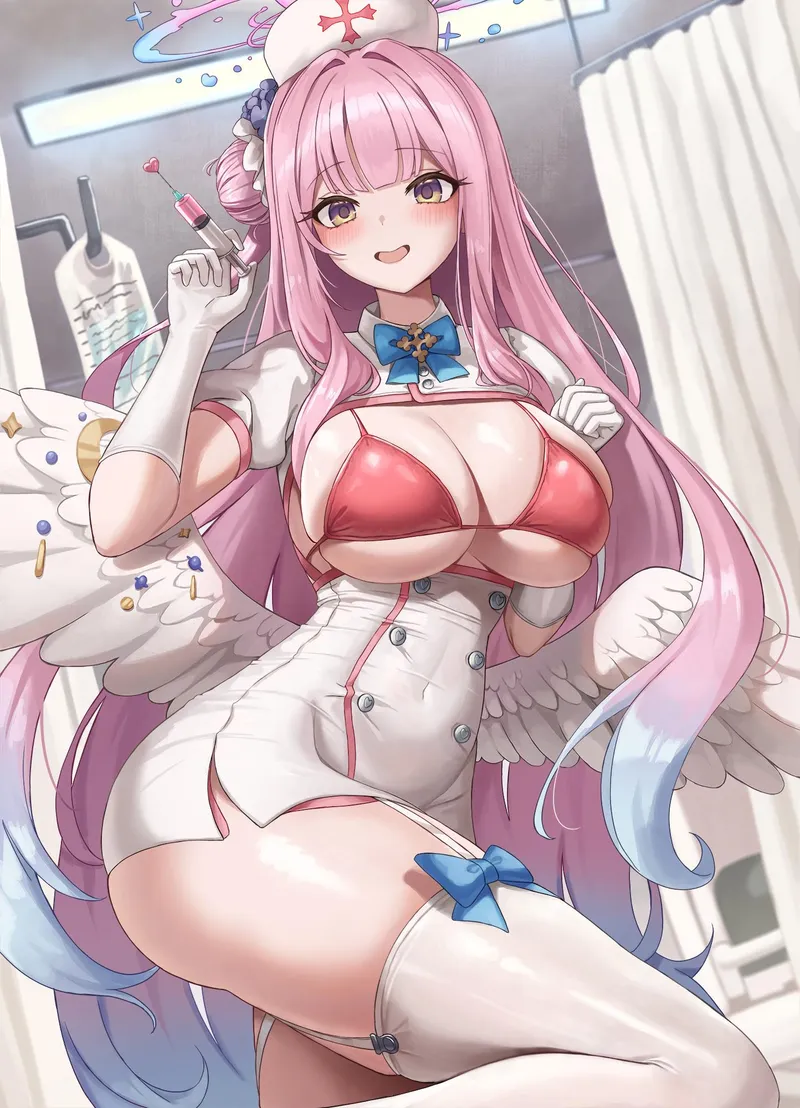 Thumbnail Unveiling Nurse Mika from Blue Archive - BigAnimeTiddies Delight