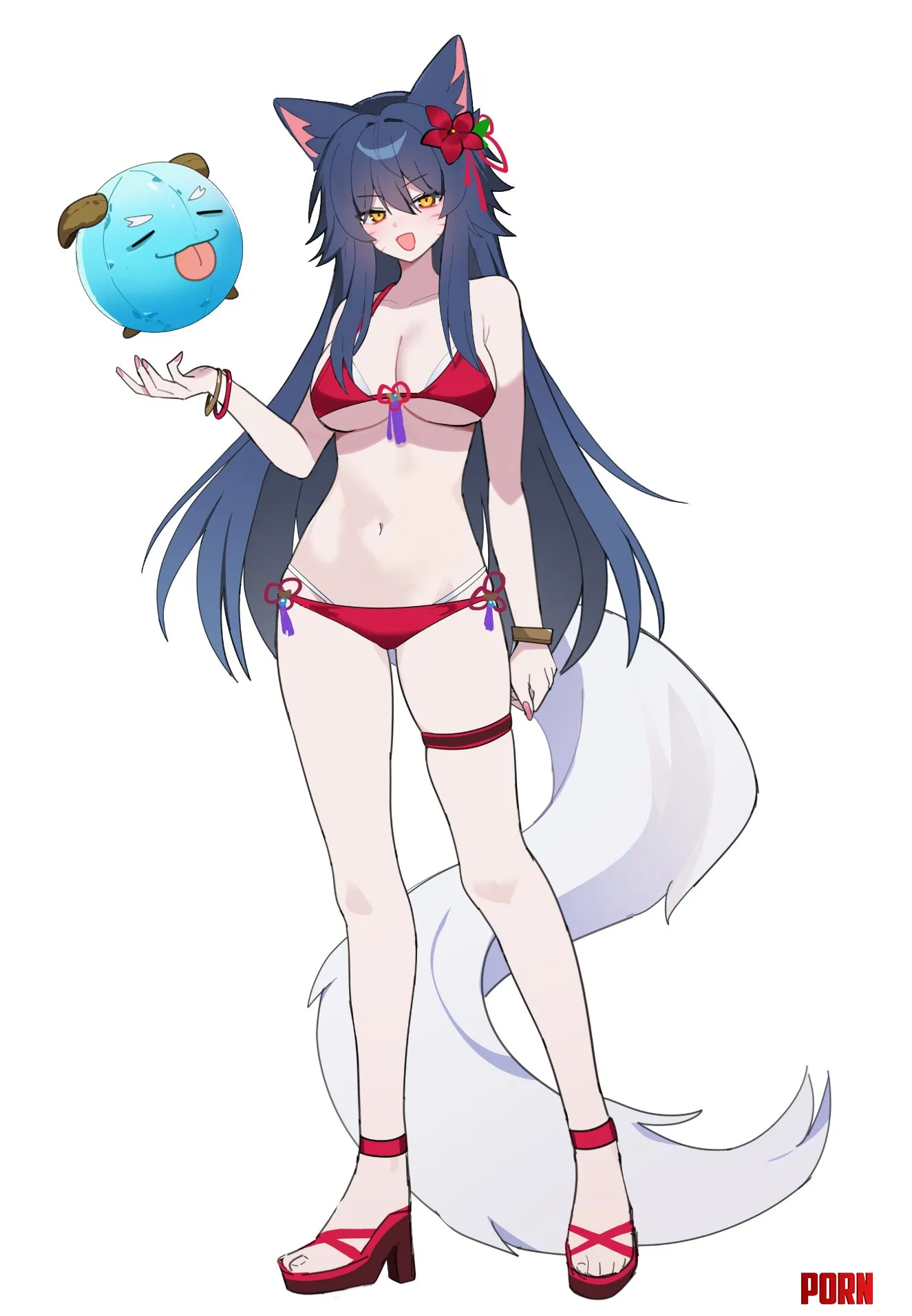 Pool Party Ahri (chuin) by shader0103