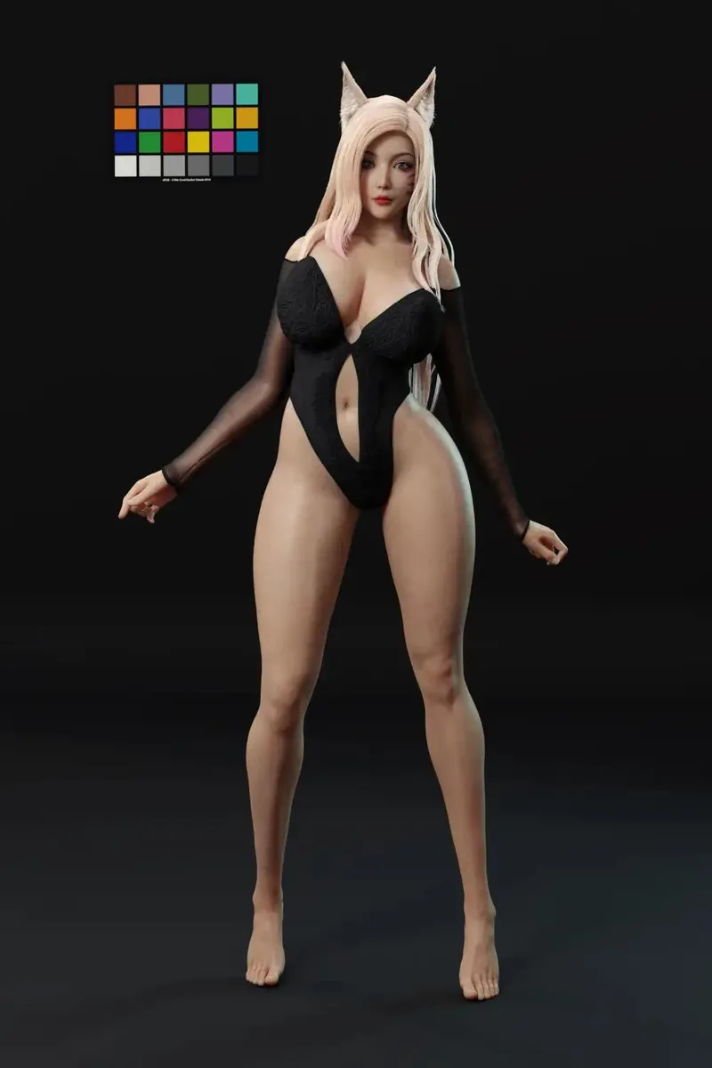 Thumbnail Ahri's Voluptuous Body Unveiled by Bamh3D | Rule34LoL