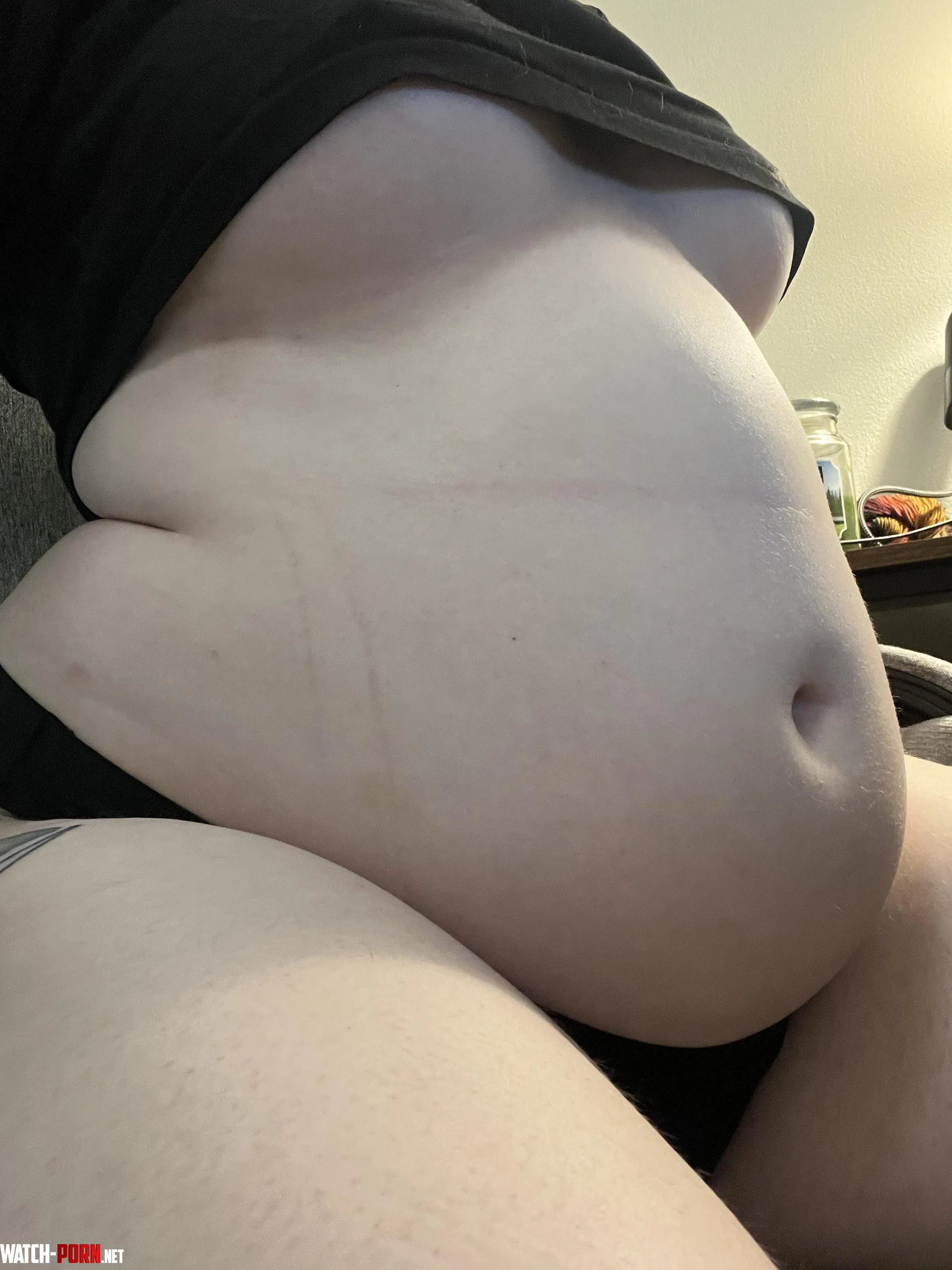 All day stuffing is going well, how round do you think I can get? 🤤 by Batty_Bratty_Belly