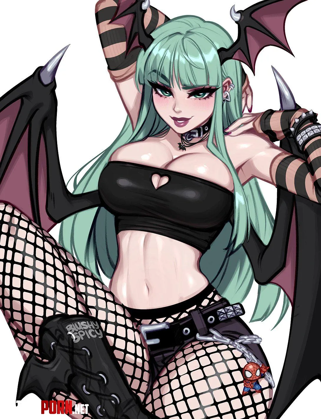 Goth Morrigan [Darkstalkers] by BlushySpicy by sum-dude