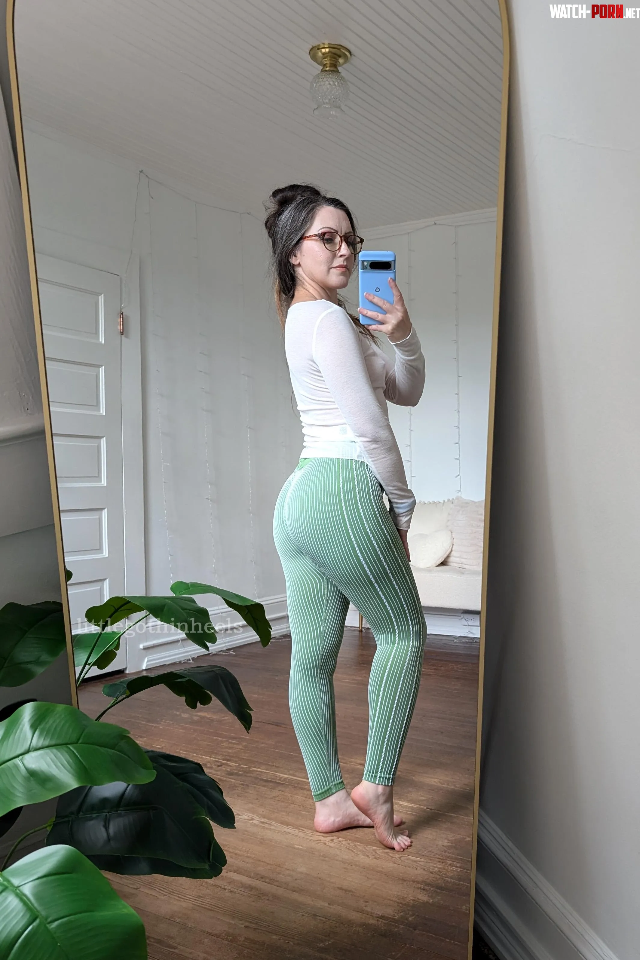 Ribbed green leggings by littlegothinheels