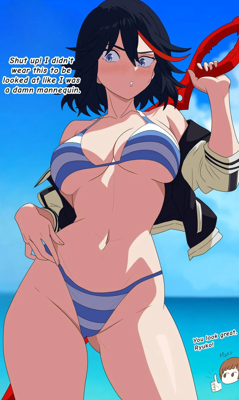 Thumbnail KrazyK1989 Uncovers Ryuko's Unconventional Swimwear