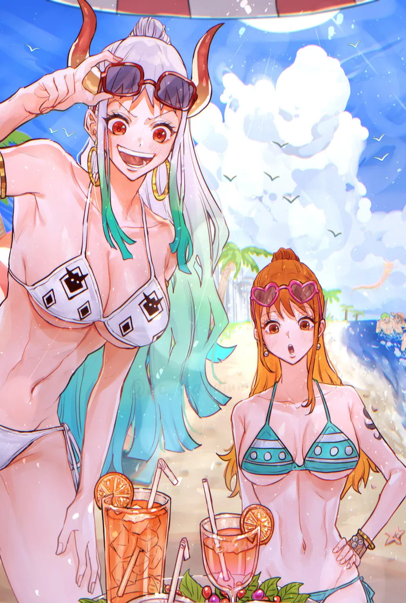 Thumbnail Yamato & Nami Serve Funpiece Delights for Fans