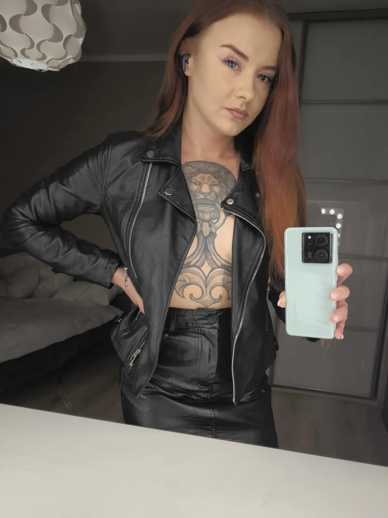 Thumbnail Love the Sound of Leather Against My Skin by InkRuby | LadiesInLeather