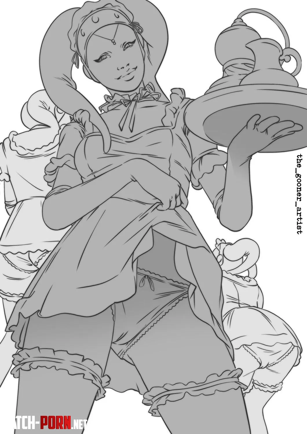 have you ever been to that famous Maid twi'lek cafe? (the_gooner_artist) by the_gooner_artist