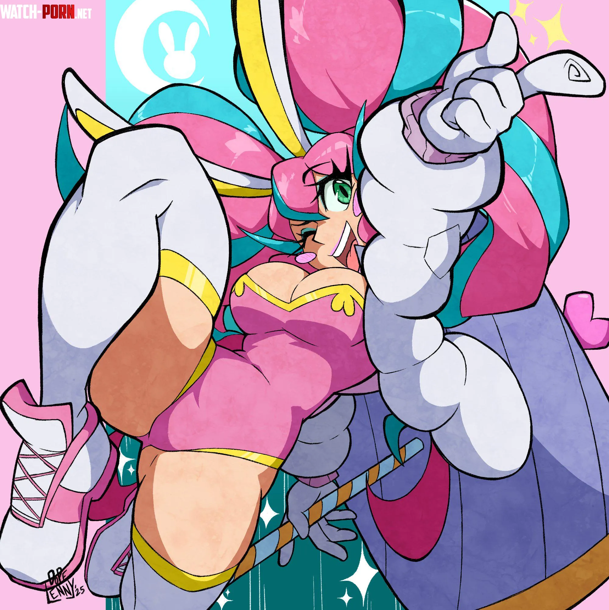 Bunny doing a cool pose by LafterMastr