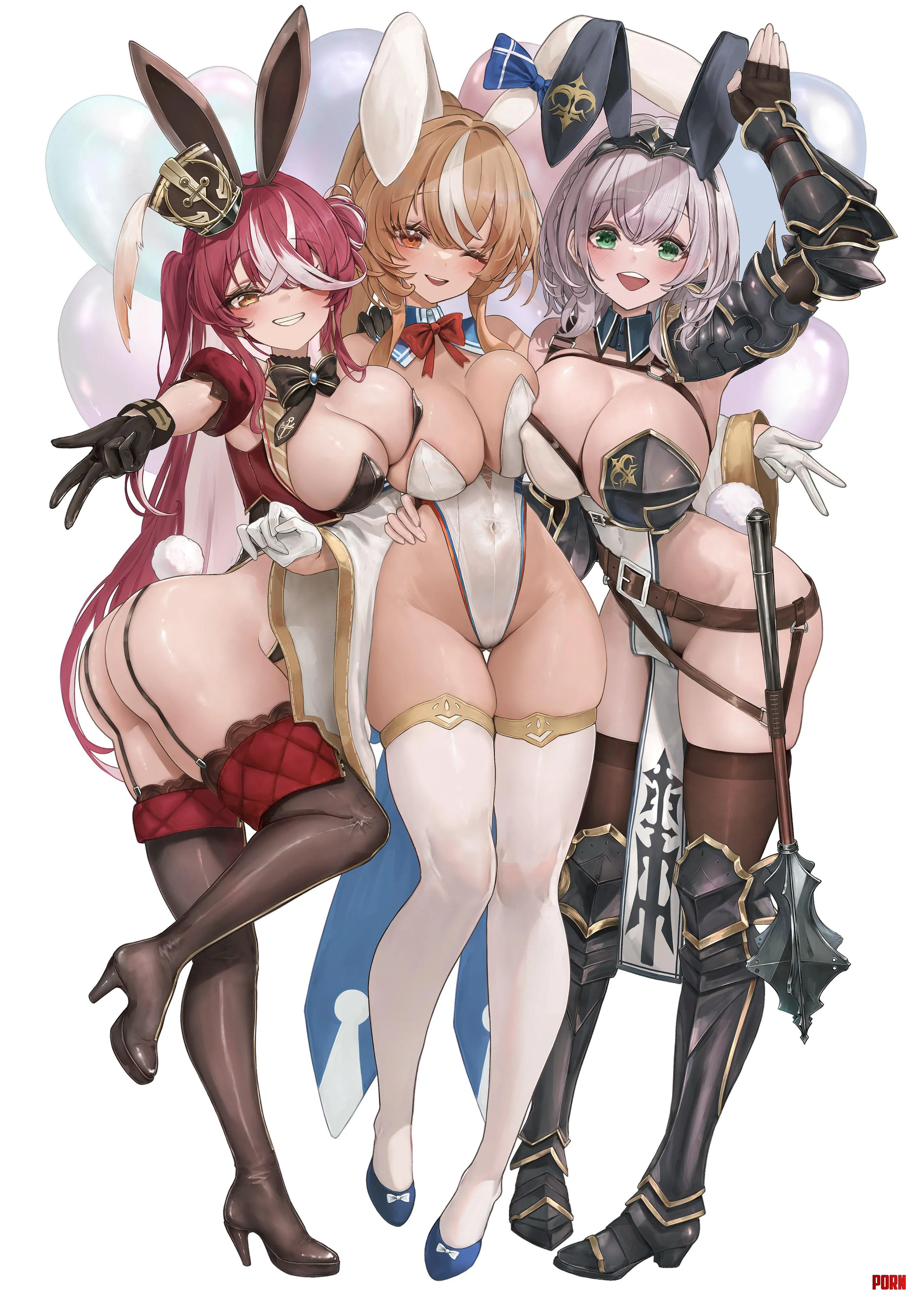Thicc Marine, Flare & Noel [Hololive] by Silent_Steak_9540