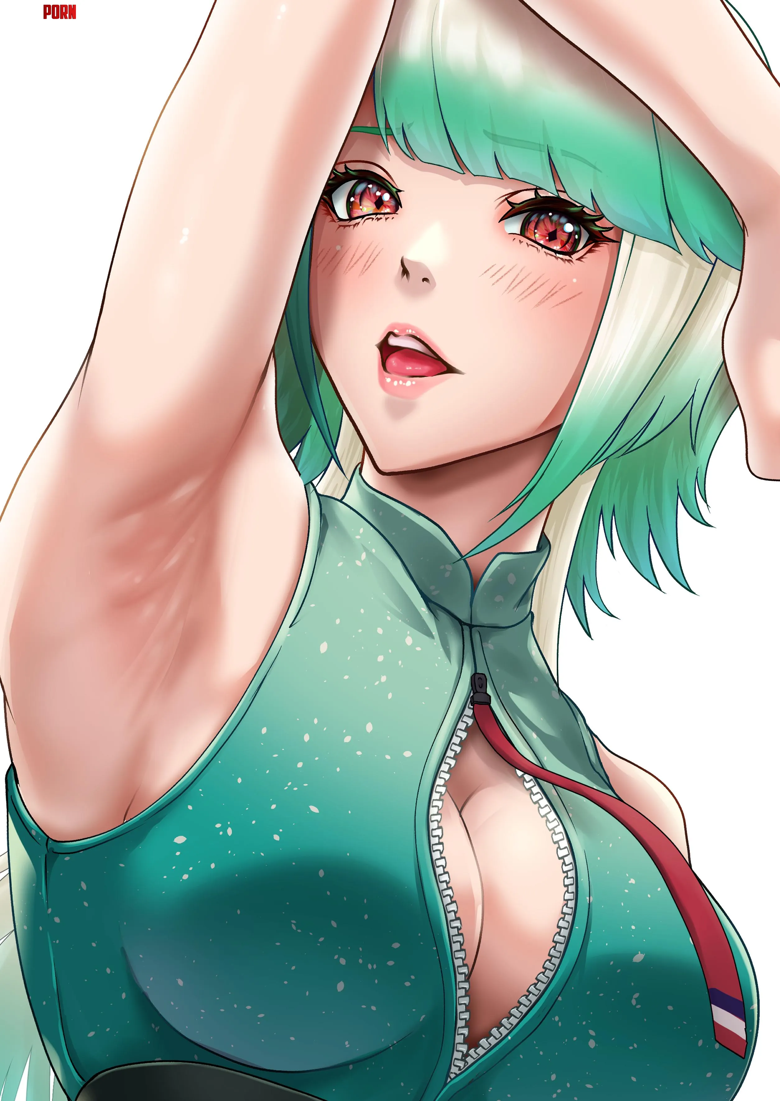 Green woman's pretty lil armpussy by Level-Ad5048